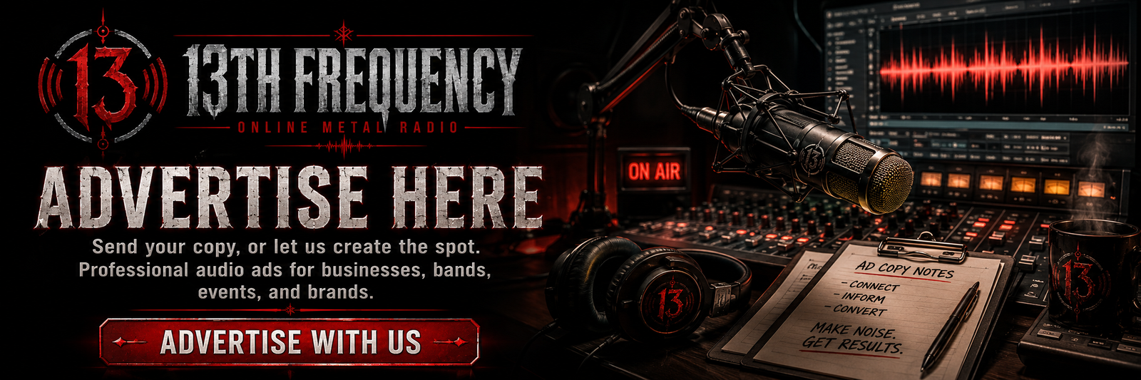 Advertise on The 13th Frequency